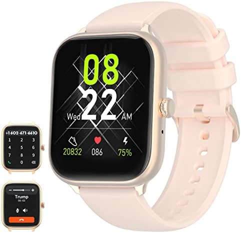 [2 שעונים] Watch Smart 2022, HD מסך מגע מלא שעון חכם עבור אנדרואיד ו- iOS טלפונים גשש כושר עם דופק, שינה, חמצן דם, מונה צעד לגברים נשים